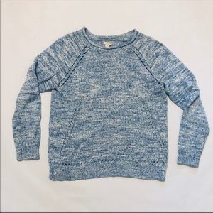 JCrew Blue and White Sweater